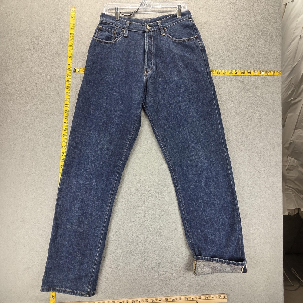 RRL Jeans Mens Blue Selvedge Double RL Button Fly Medium Wash Fits 29x32
